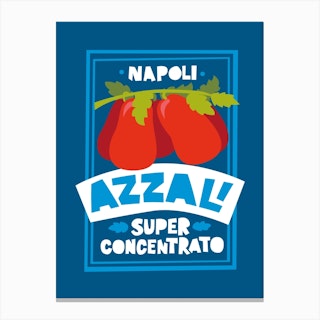 Blue Napoli Azzali Tomatoes Canvas Print
