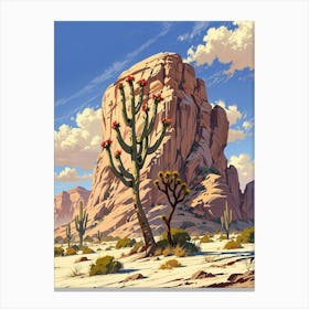 Cactus In The Desert 4 Canvas Print