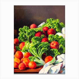 Chinese Broccoli Cezanne Style vegetable Canvas Print