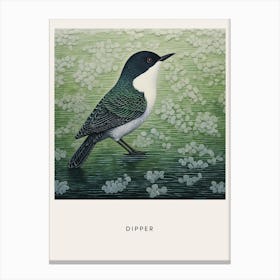 Ohara Koson Inspired Bird Painting Dipper 3 Poster Canvas Print