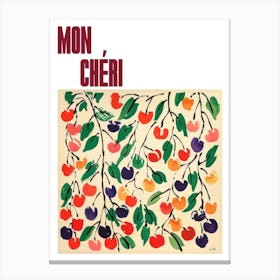 Mon Cheri Poster Cherry Painting Matisse Style 5 Canvas Print