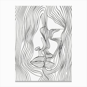 Simplicity Lines Woman Abstract Portraits 9 Canvas Print