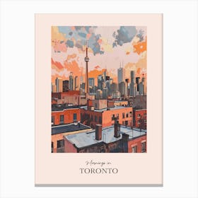Mornings In Toronto Rooftops Morning Skyline 1 Canvas Print