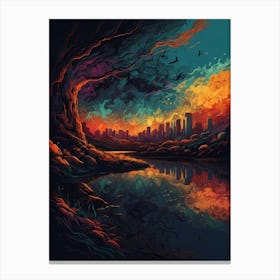 Sunset City Canvas Print