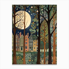 William Morris Moonlight In The Woods 58 Canvas Print