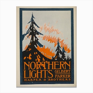 Northern Lights Book Cover Poster Canvas Print