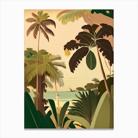 Cayo Coco Cuba Rousseau Inspired Tropical Destination Canvas Print