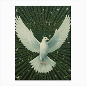 Ohara Koson Inspired Bird Painting Dove 4 Canvas Print