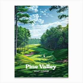 Pine Valley Golf Club New Jersey Travel Illustration Lienzos