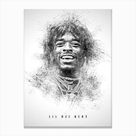 Lil Uzi Vert Rapper Sketch Canvas Print