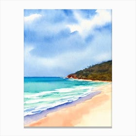 Pearl Beach, Australia Watercolour Canvas Print