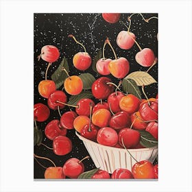 Art Deco Cherry Explosion 2 Canvas Print