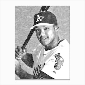 Oakland Athletics Baseball Player Posing For A Photo Toile