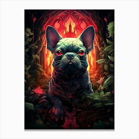 Dog In The Forest Canvas Print