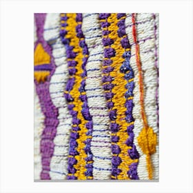 Purple And Yellow Woven Cloth Canvas Print