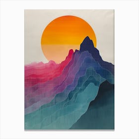 Sunset Over The Mountains 3 Canvas Print