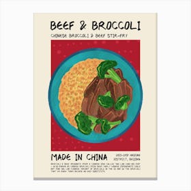 Beef And Broccoli Canvas Print