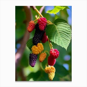 Blackberries On A Tree Canvas Print