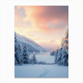 Winter Snowy Trees Canvas Print