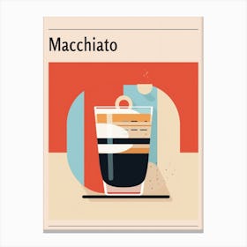 Macchiato Midcentury Modern Poster Canvas Print