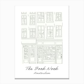 Amsterdam The Book Nook Pastel Colours 3 Poster Canvas Print