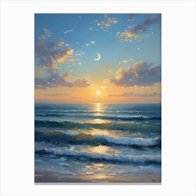 Sunset At The Beach 44 Canvas Print