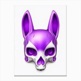 Animal Skull Purple Kawaii Canvas Print