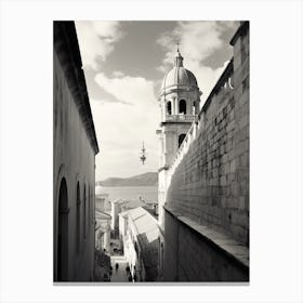 Dubrovnik, Croatia, Black And White Old Photo 2 Canvas Print