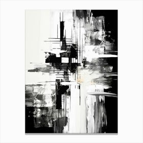 Echo Abstract Black And White 1 Canvas Print
