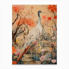 Crane 1 Detailed Bird Painting Canvas Print