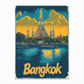 Aihrgdesign A Vintage Travel Poster Of Bangkok 2 Canvas Print