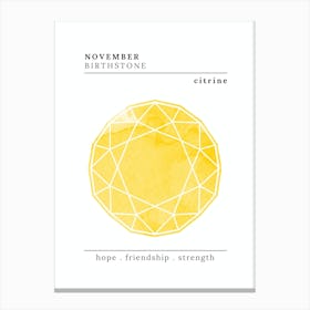 November Birthstone | Citrine Canvas Print