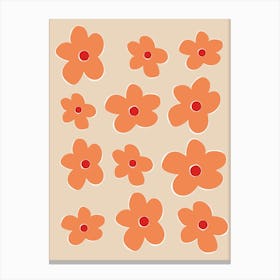 Orange Flowers Canvas Print