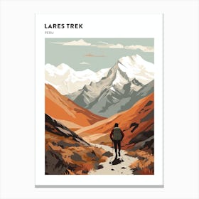 Lares Trek Peru 3 Hiking Trail Landscape Poster Canvas Print