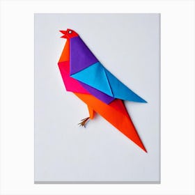 Chicken Origami Bird Canvas Print