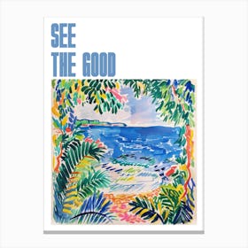 See The Good Poster Seaside Painting Matisse Style 6 Canvas Print