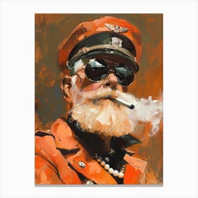 Man Smoking A Cigarette Canvas Print