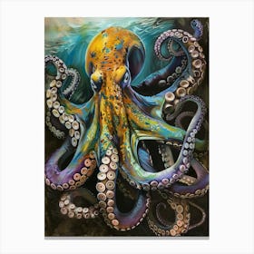 Octopus Pastel Watercolour 4 Toile