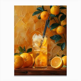 Oranges And Iced Tea Canvas Print