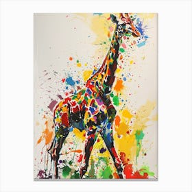 Watercolour Inspired Giraffe 1 Canvas Print