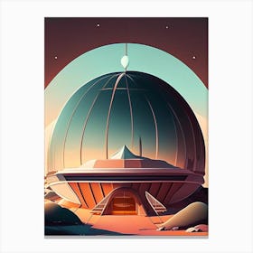 Observatory Dome Comic Space Space Canvas Print