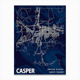 Casper Crocus Marble Map Canvas Print