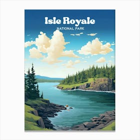 Isle Royale National Park Michigan Outdoor Travel Art Canvas Print