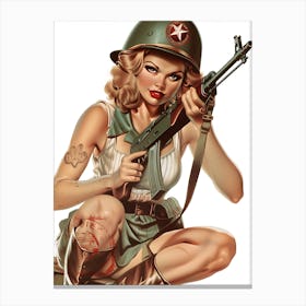 Pin Up Girl 8 Canvas Print