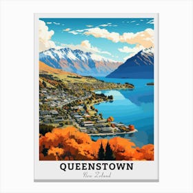 Queenstown, New Zealand Travel Canvas Print