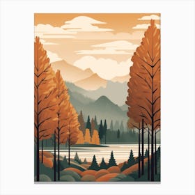 Autumn , Fall, Landscape, Inspired By National Park in the USA, Lake, Great Lakes, Boho, Beach, Minimalist Canvas Print, Travel Poster, Autumn Decor, Fall Decor 20 Canvas Print