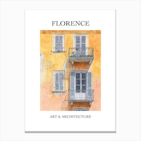 Florence Travel And Architecture Poster 3 Canvas Print