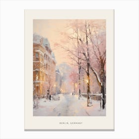 Dreamy Winter Painting Poster Berlin Germany 2 Canvas Print