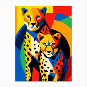 Cheetah Abstract Pop Art 2 Canvas Print