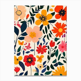 Floral Wallpaper 1 Canvas Print